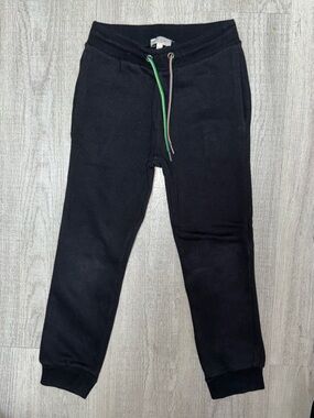 Paul Smith Junior Boys Black Jogger Sweatpants with Multicolor Drawstring 4A